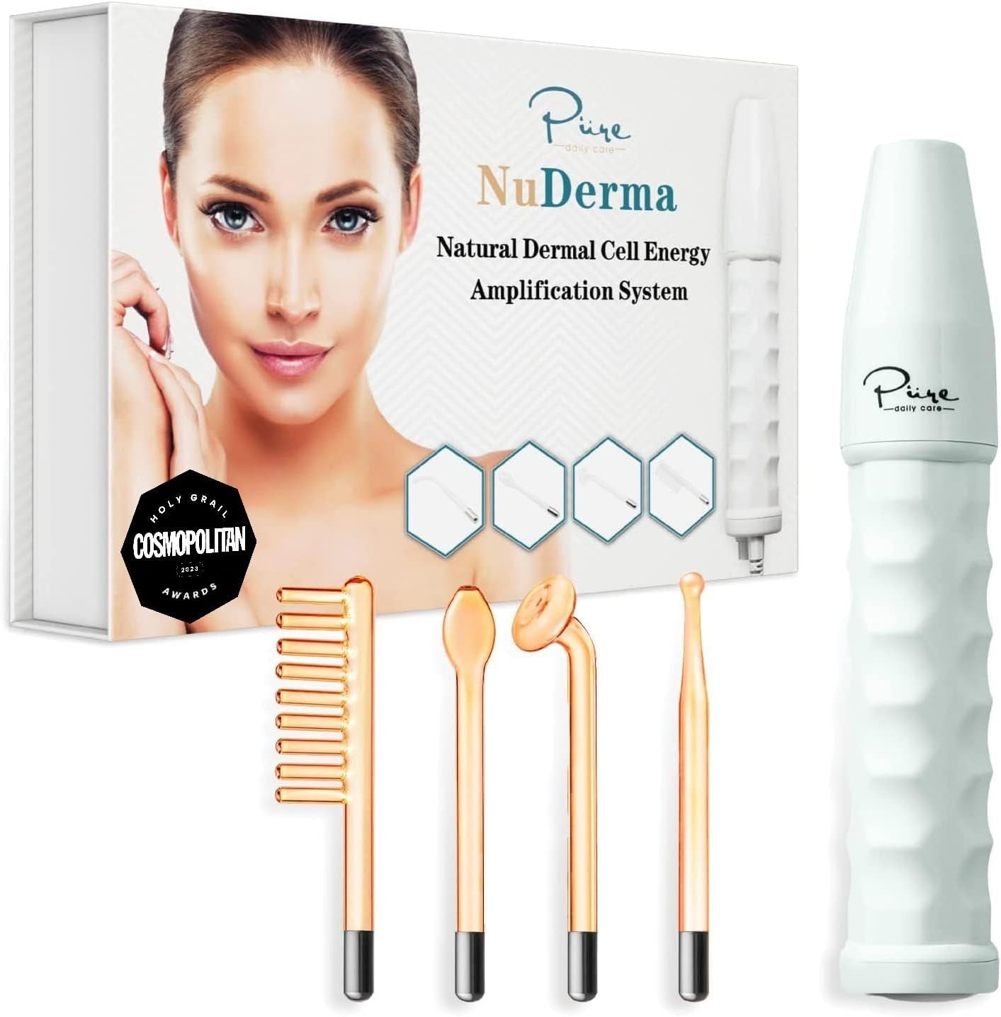 Revitalize Your Skin with the Nuderma Portable Handheld Wand! ✨ Say goodbye to wrinkles, dark circles, and sagging skin while boosting your hair and scalp health! 💖 #AntiAging #Skincare #BeautyTools